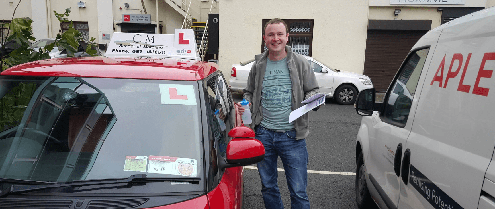 Student passing their driving test